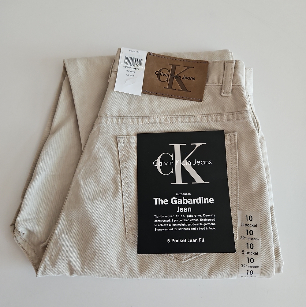 Women's Calvin Klein Putty Gabardine 5-Pocket Jeans